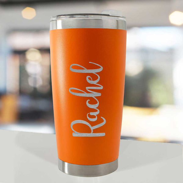 Personalised Engraved Thermal Travel Mug Named